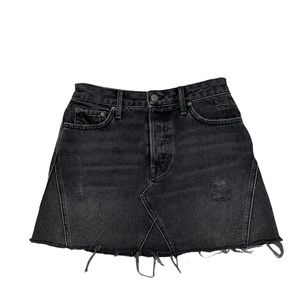 Grlfrnd Black Denim Mini Skirt